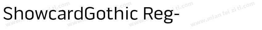 ShowcardGothic Reg字体转换